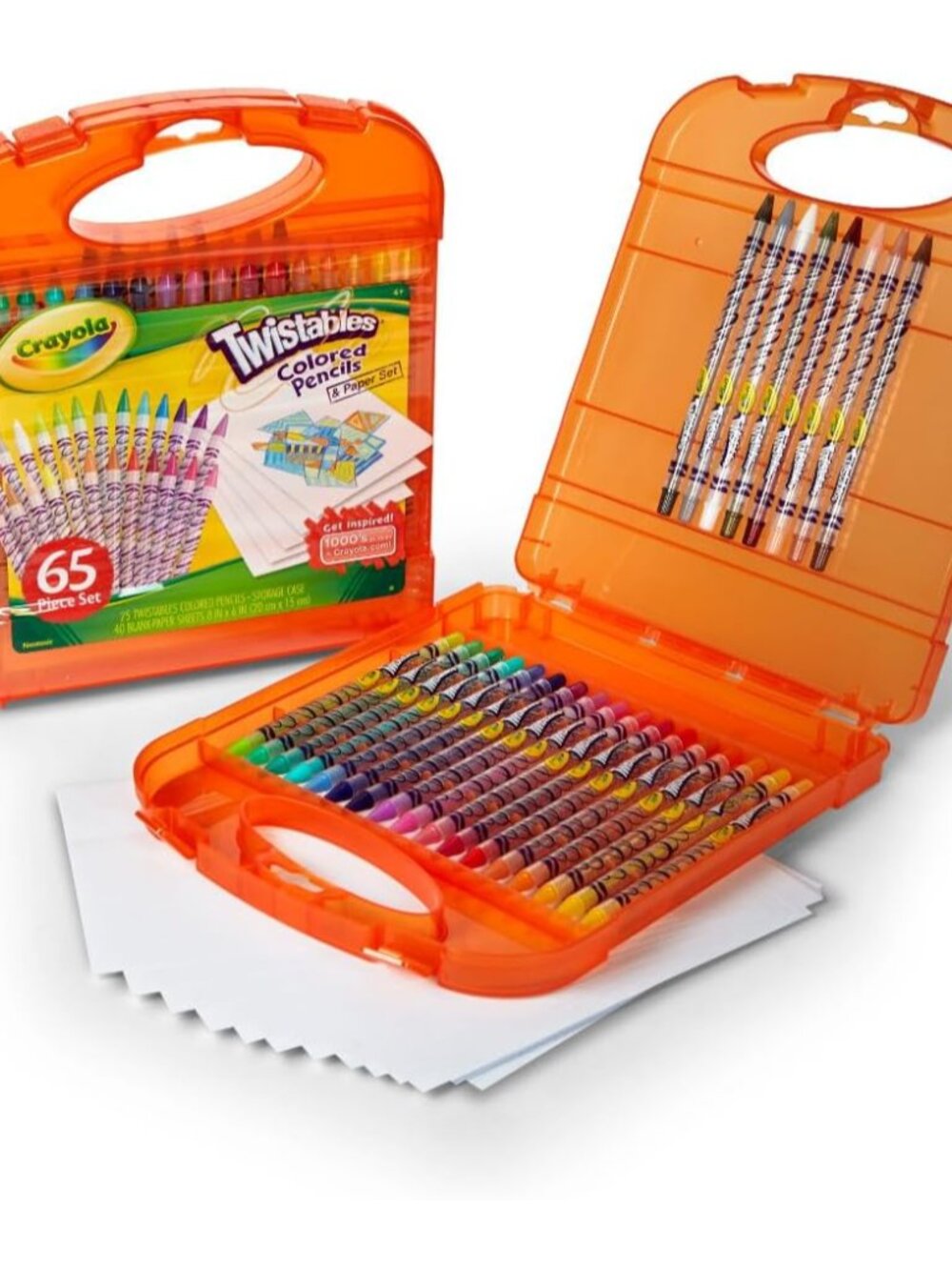 Twistables Colored Pencils Set 65 pieces 25 pencils + 40 paper sheets, Kids Draw - Picture 2 of 7